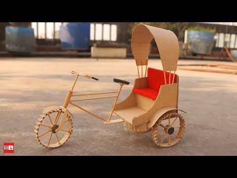 How To Make Rickshaw From Cardboard