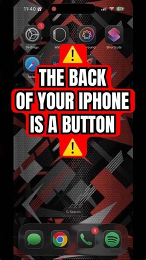 The BACK of your iPhone is a Buttton!