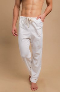 Zero Spandex Men's Drawstring Lounge Pants (Natural)