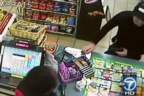 Surveillance footage shows 7-Eleven robbery