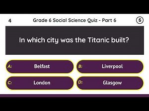 Grade 6 Social Science Quiz - Part 6/10 | 10 Questions | History, Geography, and Civics for Students