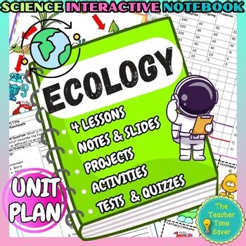 6th 7th Grade Ecology Unit Bundle | Life Science Interactive Notebook