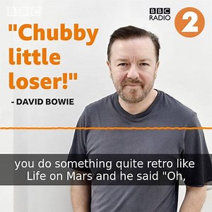 127K views · 318 reactions | David Bowie - remembered for his music, his style, and that razor-sharp wit! He was forever winding up Ricky Gervais... | BBC Radio 2 | Facebook