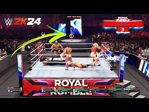 WWE 2K24 Royal Rumble Match (Full Match Gameplay ft. New Stage Camera Angle)