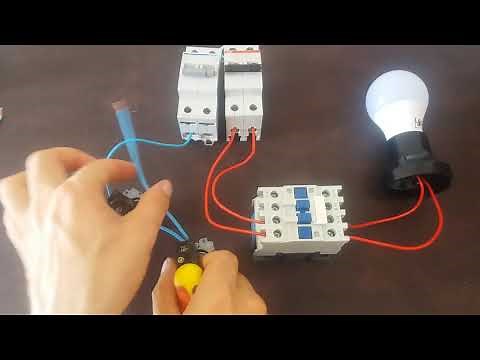 🔴43 START AND STOP CIRCUIT WITH CONTACTOR AND PUSH BUTTONS.