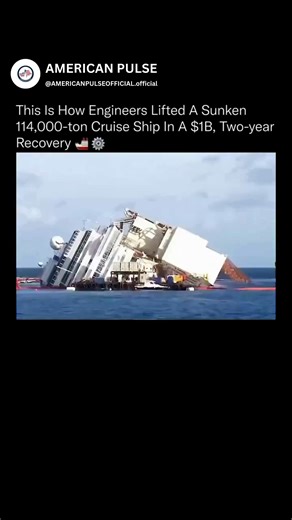 Factora | What you’re seeing is one of the most extreme engineering rescues in human history ⚠️ In 2012, the Costa Concordia capsized off the coast... | Instagram