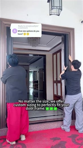 Sturdy and durable foldable aluminum screen door. Easy to install, fits different door sizes