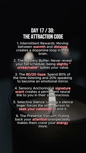 Psychological Secrets of Attraction (Day 17/30) 🗝️ #psycholgyfacts