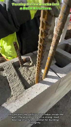 Turning Hollow Blocks into a Solid Structure