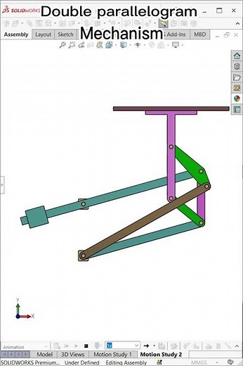 Double Parallelogram Mechanism - Mechanical Animation #mechanics #animation