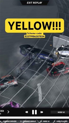 YELLOW!!! #automobile #talladega #nascar #nr2003 #motorsport #autoracing #racing #crash