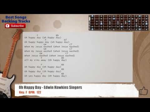 🎸 Oh Happy Day - Edwin Hawkins Singers Guitar Backing Track with chords and lyrics