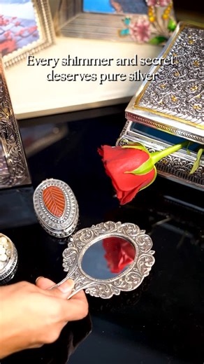 Aahi on Instagram: "Bring home a touch of radiance with Aahi Silverware’s mirror crafted to perfection, designed to dazzle. Let every turn reflect prosperity, beauty, and timeless elegance in your home ✨💫 [mirror, silver mirror, mirror reel, silverware, aahi]"