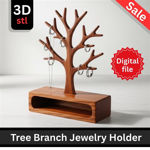 Tree Branch Jewelry Holder STL | 3D Print File (digital Download) - Etsy