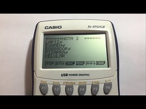 How to save notes on the Casio fx-9750GII calculator