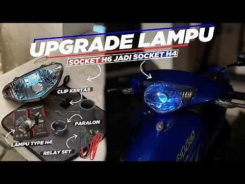 TUTORIAL ON INSTALLING H4 LED LAMP IN H6 SOCKET AND HOW TO MAKE H4 MOUNT + INSTALL RELAY ON MIO M...