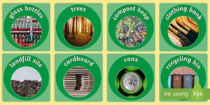 Recycling Display Photo Cut Outs