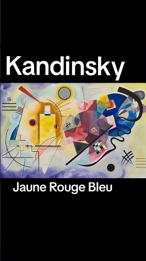 Tu connais ce tableau ? C’est Jaune-Rouge-Bleu de Kandinsky, peint en 1925. #peinture #artist