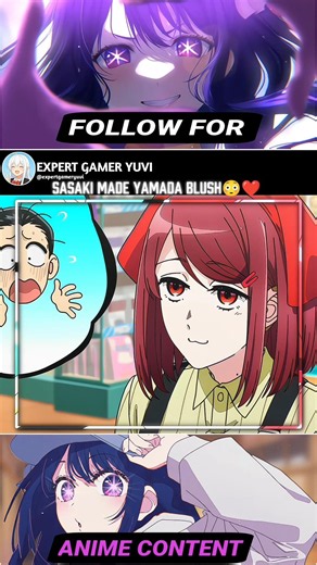 SASAKI MADE YAMADA BLUSH😳❤️」- Smoking Behind the Supermarket with You EP5 #shorts #anime