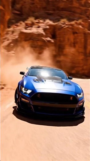 Matte Midnight Blue Shelby GT350 Cliff-Side S-Curve Drift