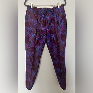 J. Crew Purple and Blue Dress Pants with Tapered Leg