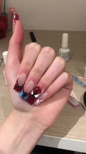 Spiderman Nail Art Tutorial by 13-Year-Old Nail Tech