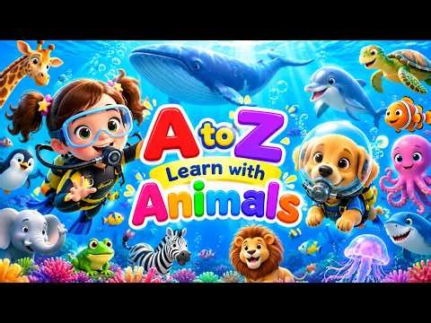 ABC Song for Kids: Learn A-Z with Zuzu & Waffles! 🐾 Fun Animal Sounds