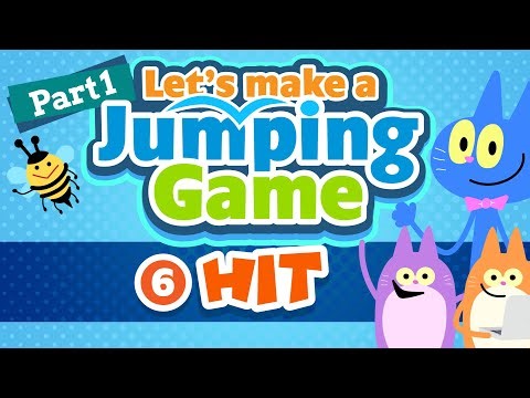JavaScript programming with p5.js [Part 1] Jumping Game (6) Hit