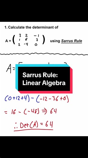 Calculating Determinants Easily with Sarrus' Rule