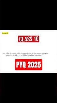 3 Marks Coordinate Geometry PYQ | Class 10 Maths CBSE 2025 #maths #cbse2025 #coordinategeometry