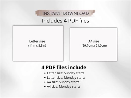 2026 Monthly Calendar Printable, Minimalist Landscape Planner (PDF Download) - Etsy UK