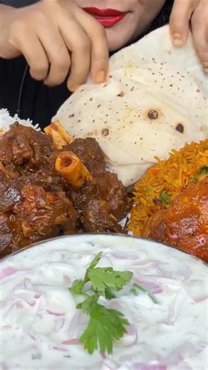 6.4K views · 92 reactions | Asmr rumali roti with mutton curry combo #asmr #foodlover | Spice ASMR | Facebook