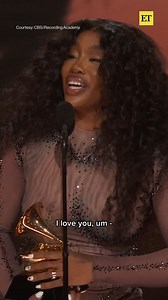 40K views · 1.3K reactions | SZA almost snoozed on her GRAMMY as she ran from backstage to accept her award for Best R&B Song. | Entertainment Tonight | Facebook