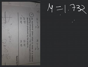 [Solved] An equilateral prism is made of a material of refracti... | Filo