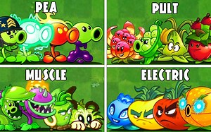 PvZ 2 Battlez - 5支植物团队 PEA x PULT x SPEAR x MUSCLE x ELECTRIC - 哪个植物?