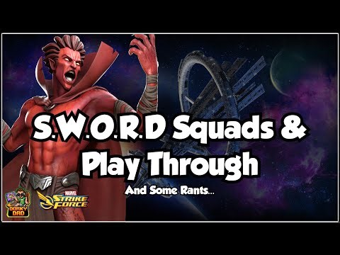 Full Clear SWORD Day 1 Plus 6 Floor 50 Hits? | Squads and Play Through | Marvel Strike Force | MSF