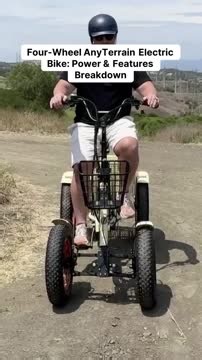 Discover the incredible capabilities of the Four-Wheel AnyTerrain Electric Bike as it tackles the stunning trails of San Clemente, California! This video showcases the impressive 750-watt rear hub motor, which combines power with innovative tilting steering for unmatched stability. With a spacious cargo basket and hydraulic disc brakes, this e-bike is designed for serious off-road adventures. Get ready to be amazed as Dustin from Sixthreezero takes you through a thrilling test ride, highlighting