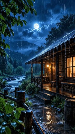 Rain Sounds for Sleeping 🌧️ Heavy Rain & Thunderstorm Sounds for Deep Sleep 😴 #Shorts