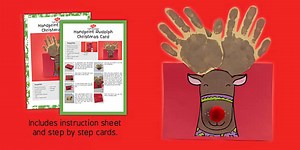 Handprint Rudolph Christmas Card Craft Instructions