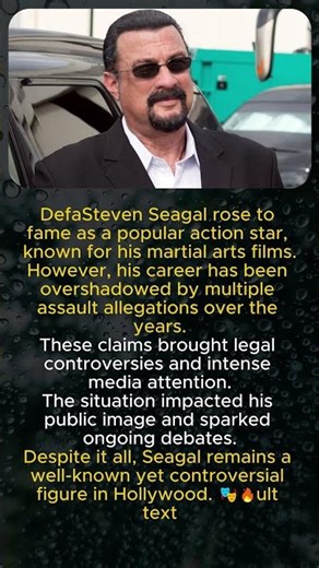 🎬 Steven Seagal’s Allegations & Legal Controversies 🚨⚖️