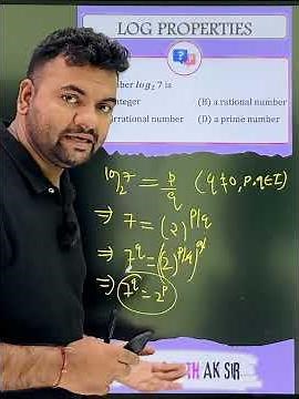 Is log₂7 Rational or Irrational? 🤔 | JEE Mains 2026 Concept Trick | Maths with AK Sir