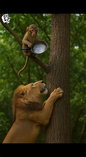 What Monkey cub did to save himself. Crzy funny moments