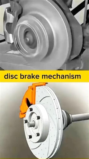 Disc brake working Mechanism #caddesign #3d #solidworks #engineering #fyp #shorts #viral