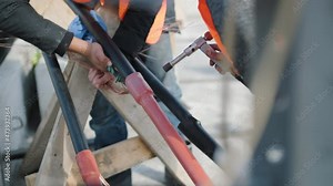 Power cable installation process at a transformer substation