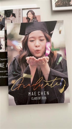 Years of hard work. One big milestone. Sending out graduation announcements and soaking in the feeling of I did this. Graduation announcements = main character moment unlocked. 🎓 Featured Grad Announcement: Golden Tassel, only at Pear Tree #classof2026 #graduationparty #gradpartyideas #graduationannouncement #seniorphotos