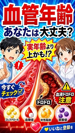 【衝撃の事実】血管のピークはなんと19歳！😱 老化を止めて「サラサラ血液」を維持する秘訣