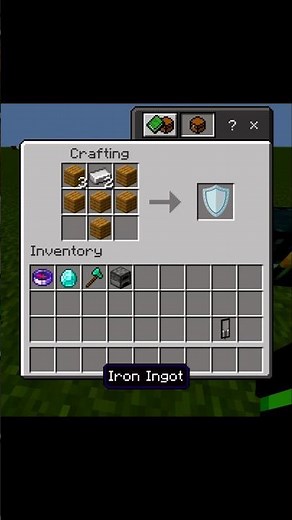 Minecraft: How to Make a Shield 🛡️ #minecraft #shorts #gaming #trending #foryou #virws