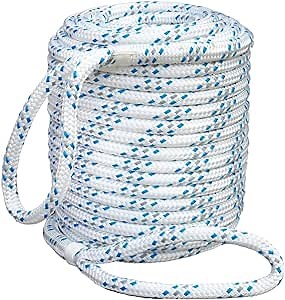 Double Braid Polyester Arborist Bull Rope | Made in USA | Rigging Hoisting Line | High Strength Tree Rope | 5/8 inch x 150 feet, 2 Eye splices