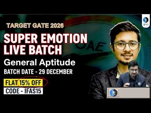 New batch for GATE General aptitude GATE 2026 |