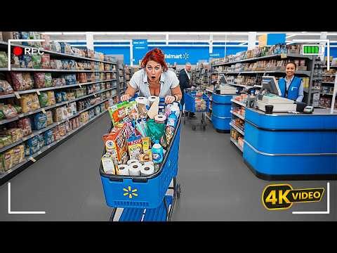 Woman Steals a Full Cart at Walmart Like Nobody’s Watching